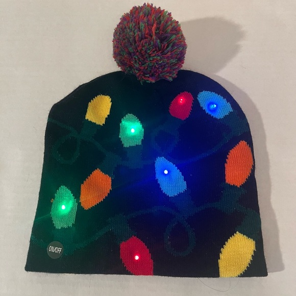 Holiday Beanie with lights. O/S - Picture 1 of 3